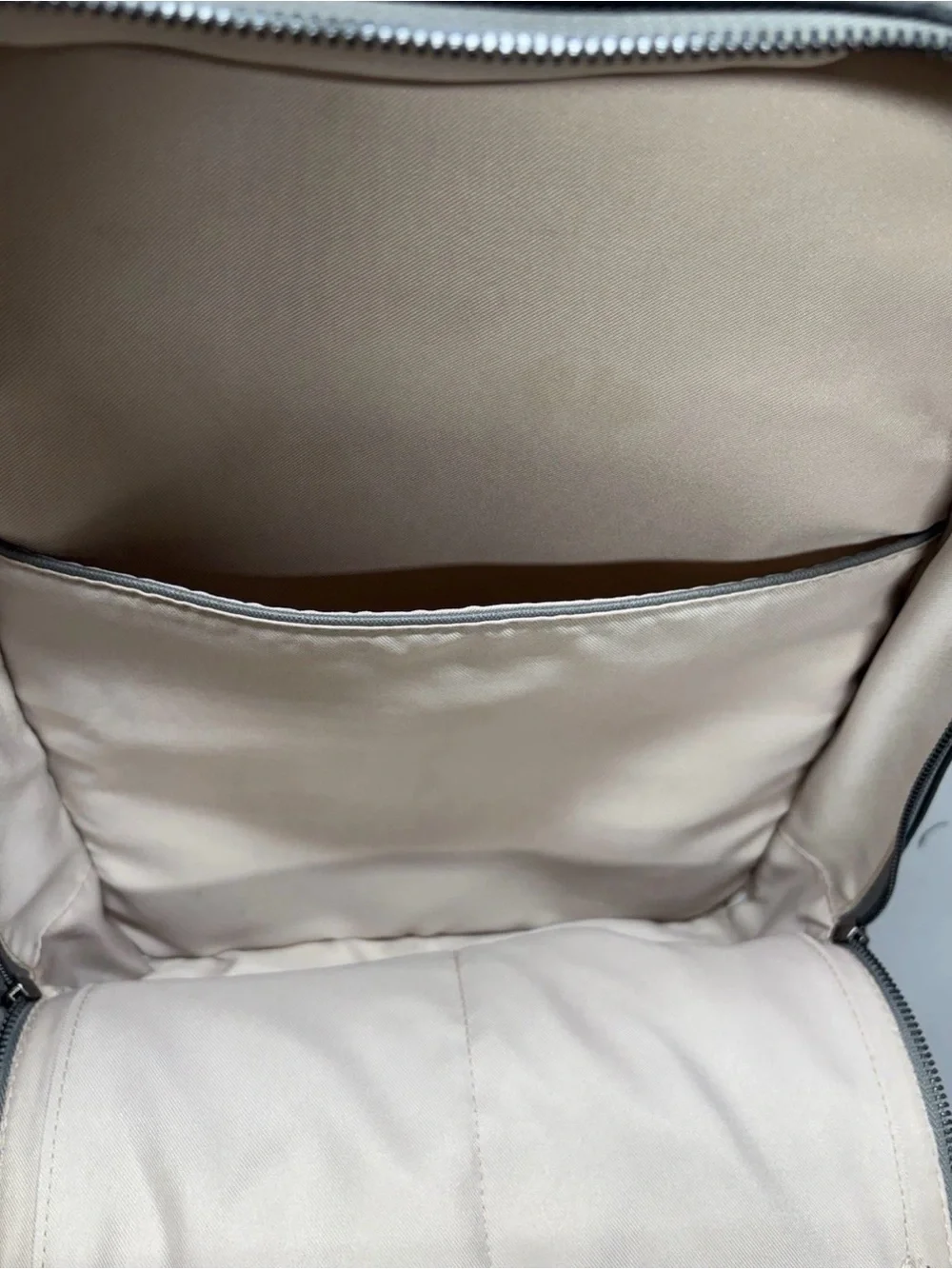 CALPAK Kaya Faux Leather Laptop Backpack Cool Grey